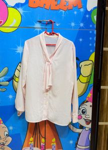 Elegant Pink scarf shirt