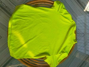 Neon Green Mock Neck T-Shirt