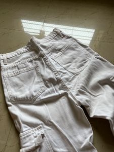 white  Cargo Jeans