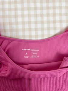 Fyre Rose Pink Ribbed Tank Top Size XS