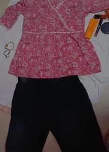 Pretty Pink Printed Kurta