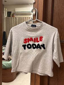 Grey crop top
