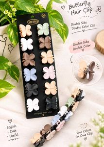 Butterfly Hair Clips Set 6