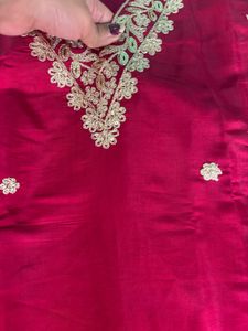 Elegant Red Kurta Set with Dupatta