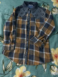 Blue Checked Denim