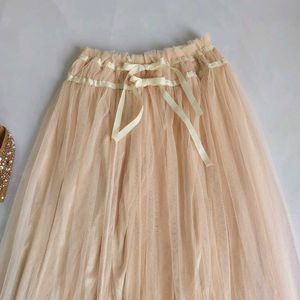 Elegant Tulle Skirt with Ribbon Tie 🎀🎐