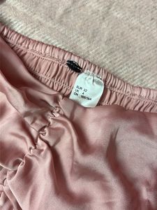 Satin Ruched Puff Sleeve Top