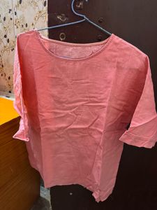 Pink Cotton Tunic Top