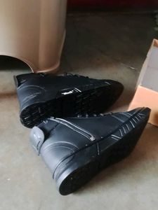 Black Leather Ankle Boots