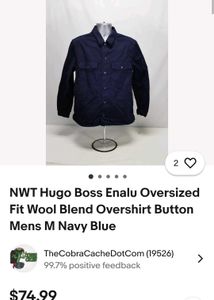 Authentic Navy Blue Primark Denim Jacket Shirt