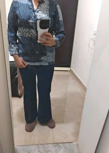 Boho Blue Print Kurta