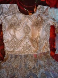 Elegant Heavy Embroidered Mauve Purple Sharara Set