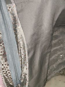Elegant Silver Ethnic Gown