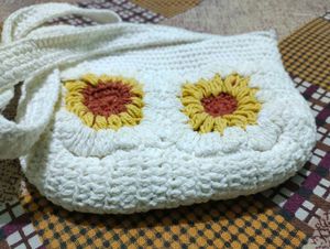 crochet sling bag for women