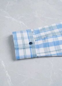 Classic Blue &amp; White Plaid Shirt