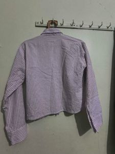 Striped Button-Up Shirt