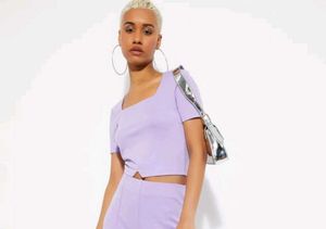 Cute Lavender Crop Top