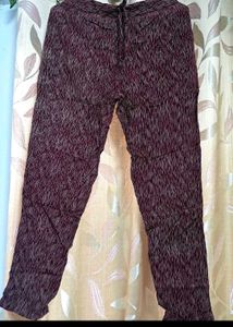👖Burgundy Textured Lounge Pants