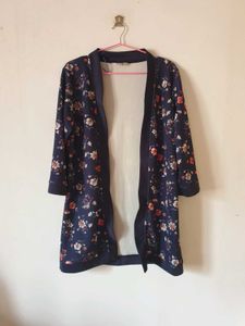 Midnight Bloom Kimono Jacket