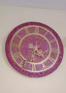Pink floral clock