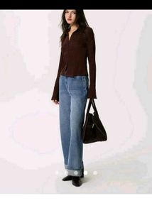 Chic Brown Bell Sleeve Top