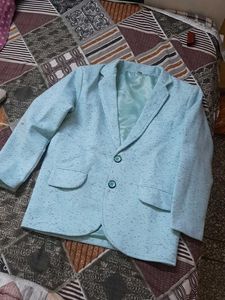 Light Blue Textured Blazer