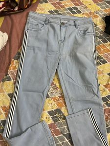 Striped Side Jeans