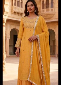 Elegant Yellow Kurta Set with Dupatta