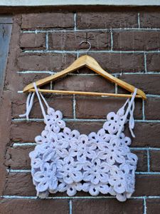 Crochet Flower Crop Top