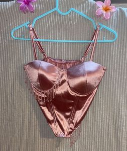Sparkling Satin Corset Top