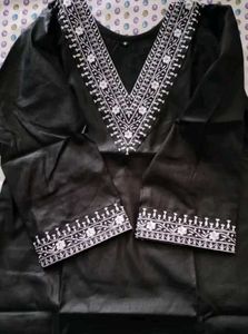Black Embroidered Kurti