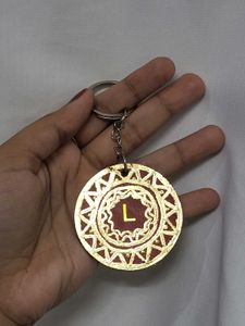Alphabet Mandala Magnet Gold