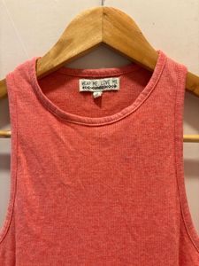 Coral Heathered Tank Top