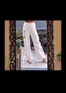 OUTRYT White Cargo Jeans