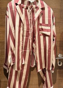 Striped Satin Pajama Set