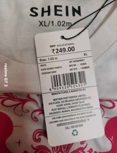 Shein Short Sleeves Graphic Front Print Crew Tshir