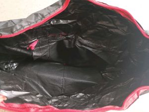 Black Pouch with Red Zipper