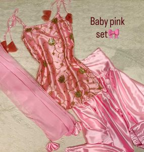 Stunning Pink Embroidered Kurta Set