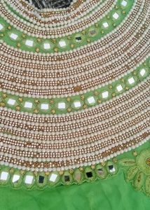 Jarkan And White Paurl Embroidery Gawn With Chunni