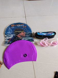 Cute Butterfly Swimsuit with cap and googles