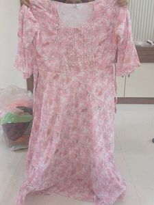 Beautiful Pink Floral Kurta