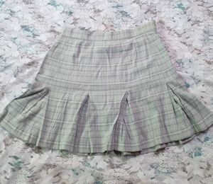 Cute Plaid Pleated Mini Skirt