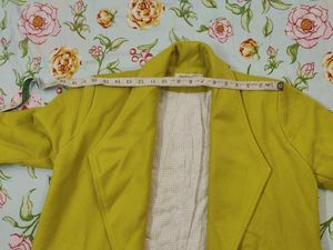 Chartreuse Wool Blend Coat