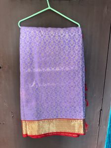 Elegant Lavender kanchipuram Saree