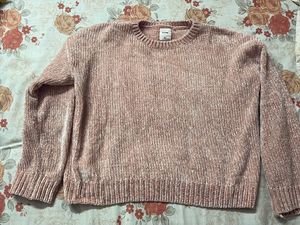 Dusty Rose Textured Knit Sweater