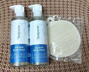 Bodywise 2% AHA Body Wash Set with Loofah