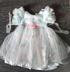 Baby Girl's Blue Tulle Flower Dress