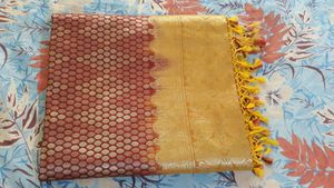 Elegant Red and Yellow Silk Saree