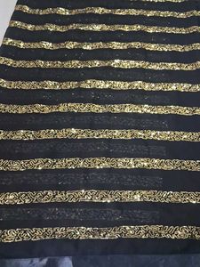 Black Saree with Gold Sequins