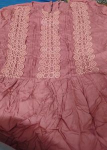 Elegant Pink top with Intricate Detailing